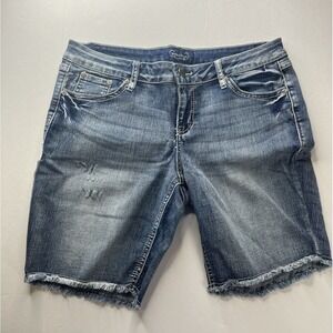 Project Indigo Jean Shorts Womens Size 13 Bermuda Selvedge Denim Blue